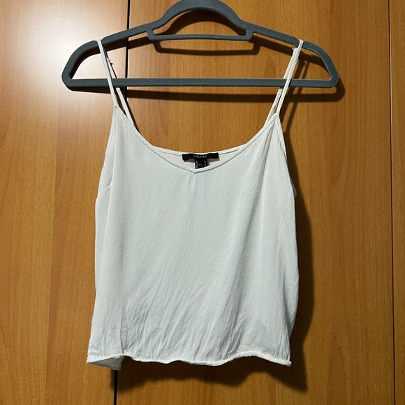 White Satin Tank Top - Picture 1 of 3